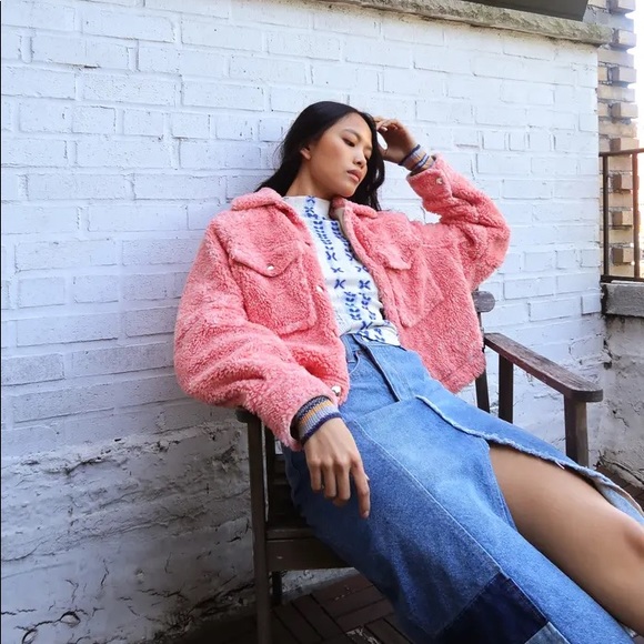 Free People Jackets \u0026 Coats | Free People Swing Jacket | Color: Pink | Size: M | Btoth212's Closet
